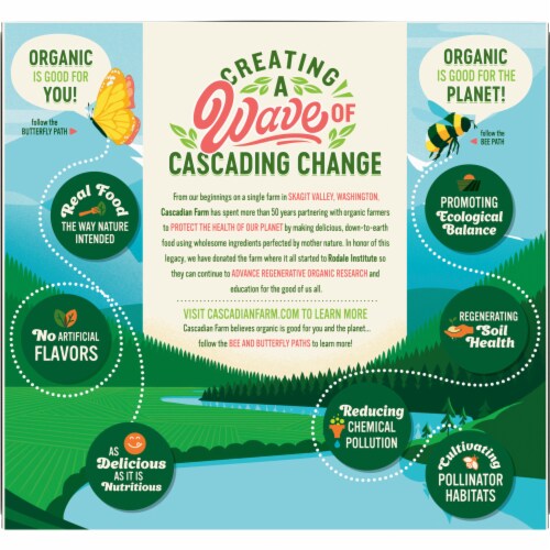 Cascadian Farm™ Organic No Sugar Added Blueberry Vanilla Chewy Bars Perspective: right