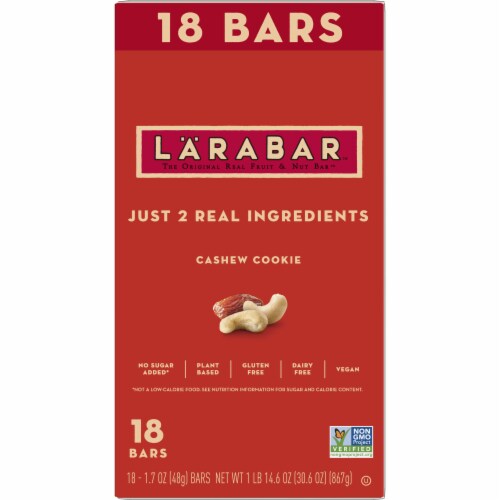 Larabar Cashew Cookie Fruit and Nut bars Perspective: right