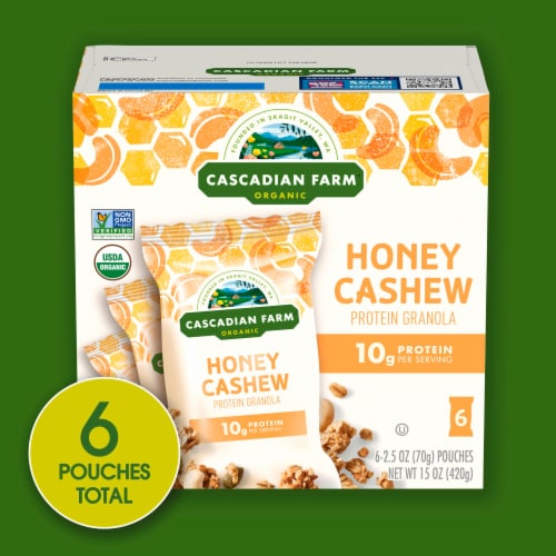 Cascadian Farm Organic Honey Cashew Protein Granola Perspective: right
