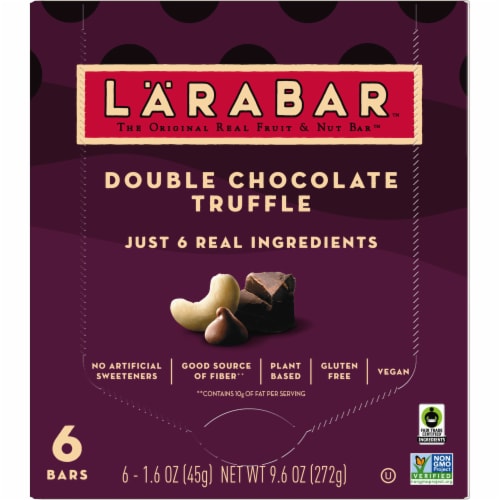 Larabar Double Chocolate Truffle Gluten Free Vegan Fruit & Nut Bars Perspective: right
