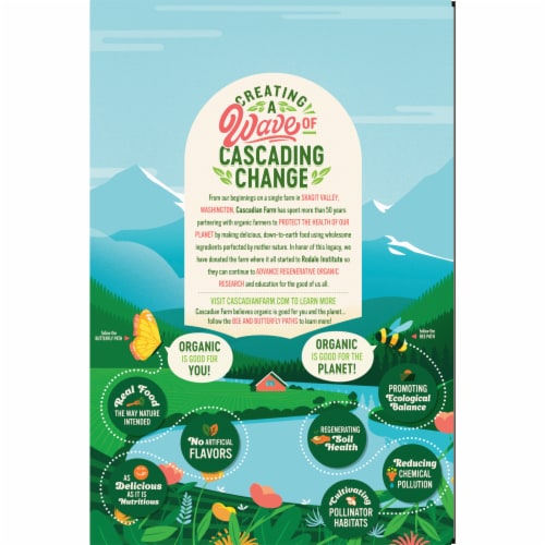 Cascadian Farm™ Organic No Added Sugar Mixed Berry Cereal Perspective: right