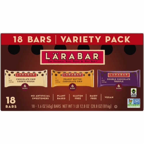 Larabar Gluten Free Vegan Chocolate Variety Pack Fruit & Nut Bars Healthy Snacks Perspective: right
