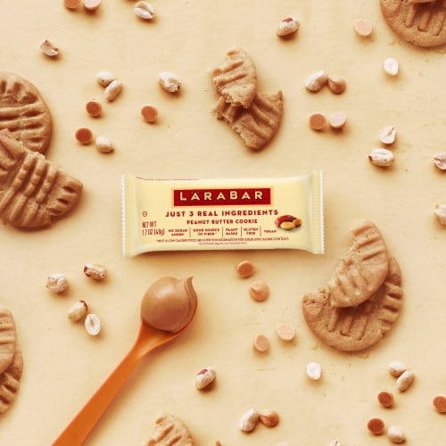 Larabar Gluten Free Vegan Peanut Butter Cookie Fruit & Nut Bars Healthy Snacks Perspective: right