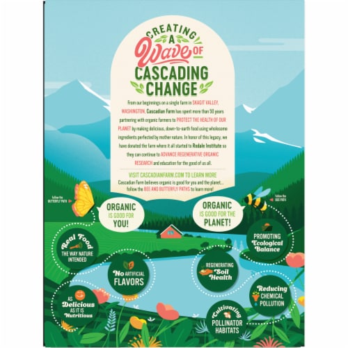 Cascadian Farm Organic Multi Grain Squares Cereal Perspective: right