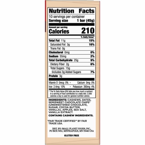 Larabar™ Chocolate Chip Cookie Dough Fruit & Nut Bars Perspective: right
