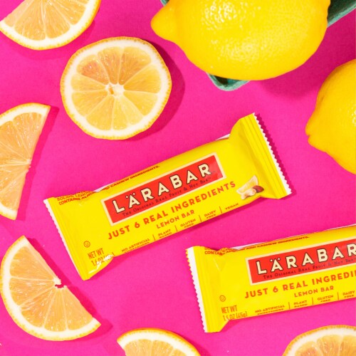 Larabar Gluten Free Vegan Lemon Bar Fruit & Nut Bars Healthy Pantry Snacks Perspective: right