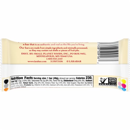 Larabar Peanut Butter Cookie Fruit and Nut Bars Perspective: right