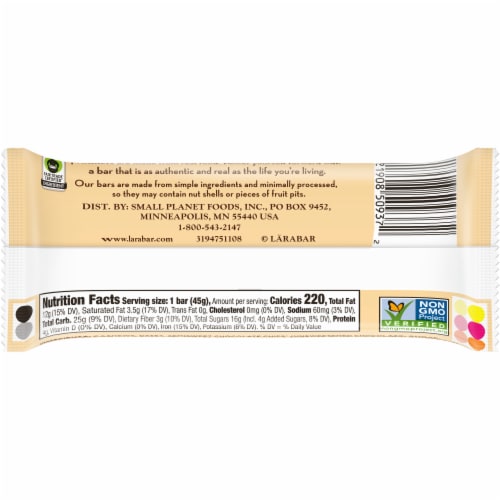 Larabar™ Chocolate Chip Cookie Dough Fruit & Nut Bar Perspective: right