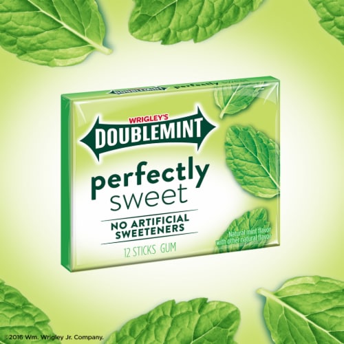 Wrigley's Doublemint Mint Gum Chewing Gum Pack Perspective: right