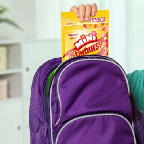 Starburst Minis Original Fruit Chews Chewy Candy Grab N Go Resealable Bags Perspective: right