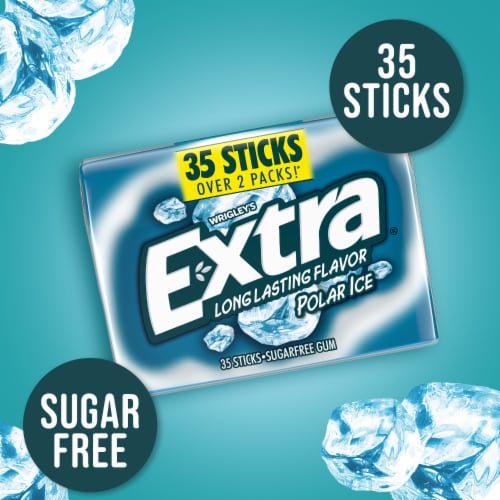 Extra Polar Ice Sugar Free Chewing Gum Pack Perspective: right