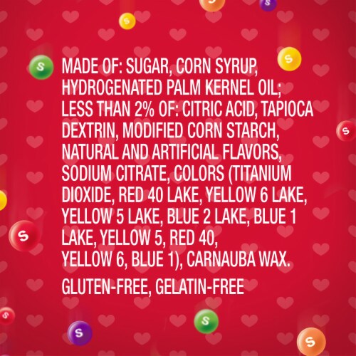 Skittles Original Valentine's Candy Heart Box Perspective: right