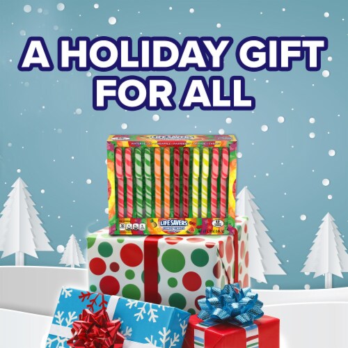 LIFE SAVERS 5 Flavor Assorted Holiday Candy Canes Perspective: right