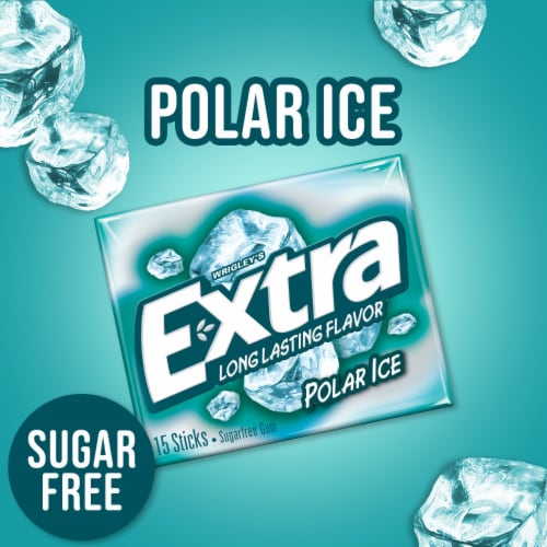 Extra Polar Ice Sugar Free Chewing Gum Bulk Pack Perspective: right