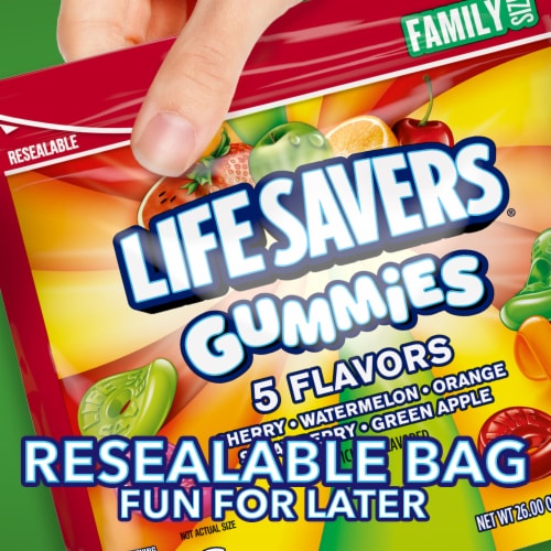 Life Savers Gummies 5 Flavors Summer Candy Family Size Bag Perspective: right