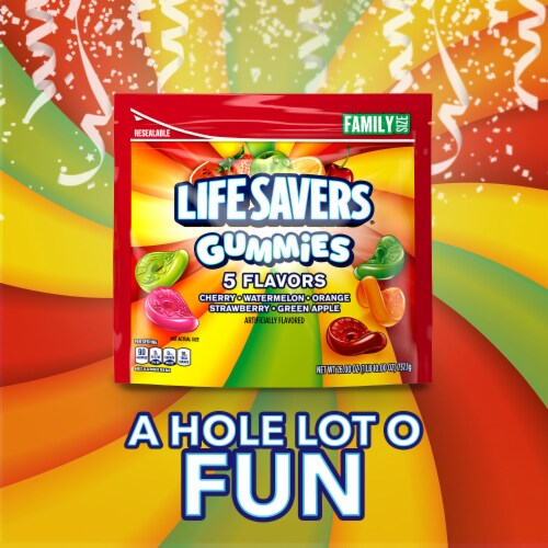 Life Savers Gummies 5 Flavors Summer Candy Family Size Bag Perspective: right