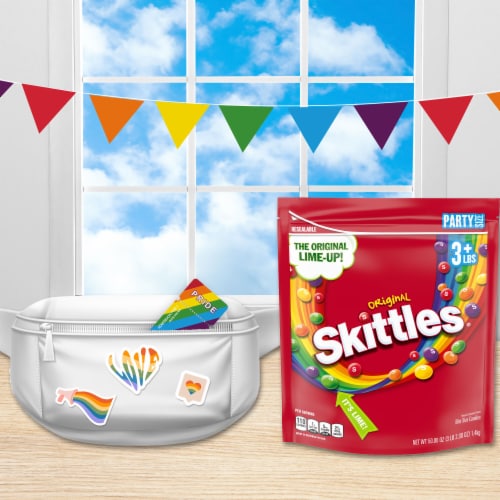 Skittles Original Chewy Candy Party Size Bag Perspective: right