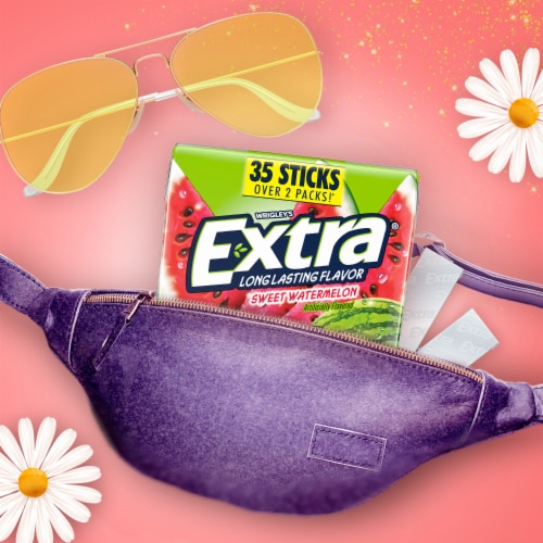 Extra Sweet Watermelon Sugar Free Chewing Gum Mega Pack Perspective: right