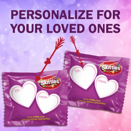 Skittles Wild Berry Valentine Class Exchange Candy Perspective: right