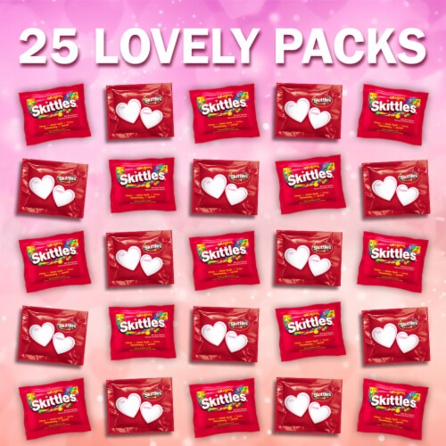 SKITTLES Original Fun Size Valentine Class Exchange Candy Kit Perspective: right