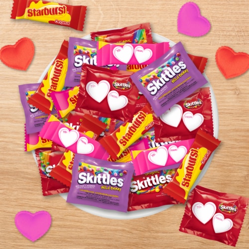 Skittles & Starburst Assorted Valentine's Day Chewy Exchange Candy Perspective: right