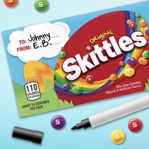 Skittles Original Chewy Candy Theater Box Easter Basket Candy Perspective: right