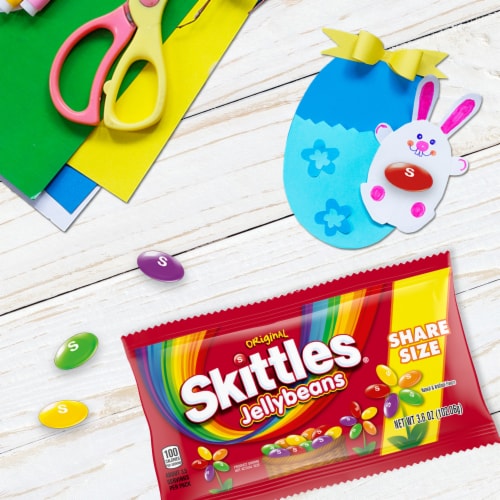 Skittles Original Jelly Beans Easter Candy Share Size Bag Perspective: right