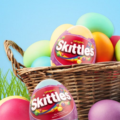 Skittles Original Easter Candy Easter Basket Gummy Candy Perspective: right