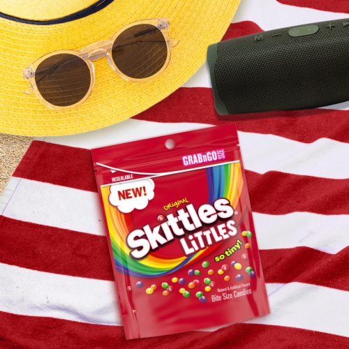 Skittles Littles Original Chewy Summer Candy Grab N Go Bag Perspective: right