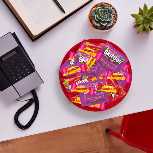 Skittles & Starburst Fun Size Chewy Candy Variety Family Size Bulk Bag Perspective: right