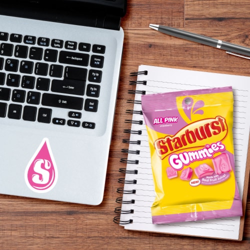 Starburst Gummies All Pink Gummy Candy Bag Perspective: right