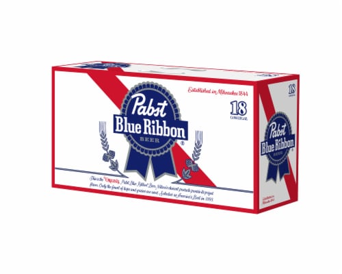Pabst Blue Ribbon American Lager Beer Perspective: right