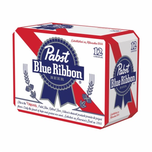 Pabst Blue Ribbon Beer Perspective: right