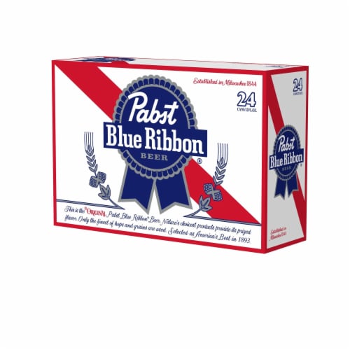 Pabst Blue Ribbon American Lager Beer Perspective: right