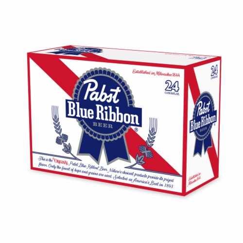 Pabst Blue Ribbon American Lager Beer Perspective: right
