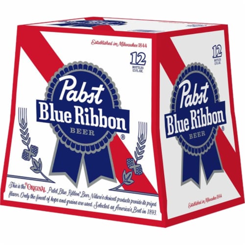 Pabst Blue Ribbon Beer Perspective: right