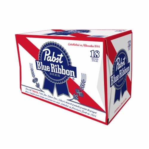 Pabst Blue Ribbon American Lager Beer Perspective: right