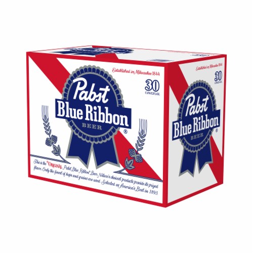 Pabst Blue Ribbon American Lager Beer Perspective: right
