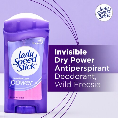 Lady Speed Stick Invisible Dry Power Antiperspirant Deodorant Wild Freesia Perspective: right