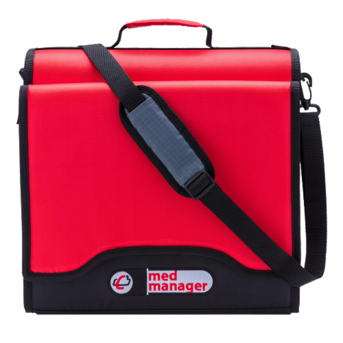Med Manager Diabetic Supply Organizer with Insulin Cooler Travel Case, Red Perspective: right