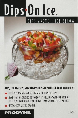 Prodyne® Dips on Ice™ Acrylic Dip Bowl - Clear Perspective: right