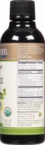 Spectrum Essentials Organic Flax Oil Perspective: right