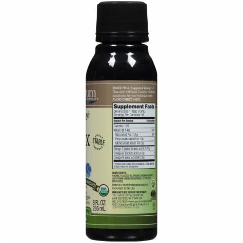 Spectrum Essentials® Organic Flax Oil Perspective: right