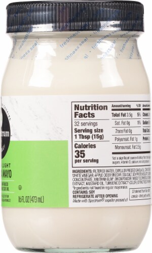 Spectrum Eggless Vegan Light Canola Mayonnaise Perspective: right