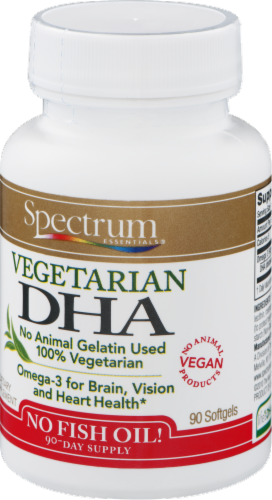 Spectrum Essentials Vegetarian DHA Softgels Perspective: right