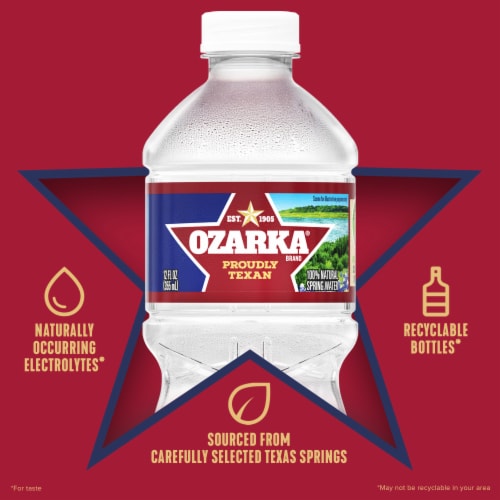 Ozarka 100% Natural Spring Bottled Water Perspective: right