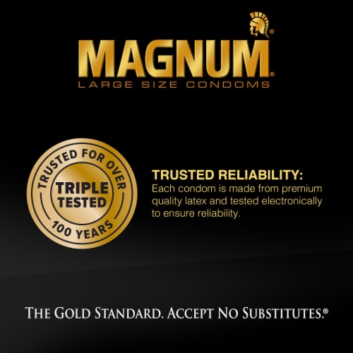Trojan Magnum Lubricated Large Condoms Perspective: right