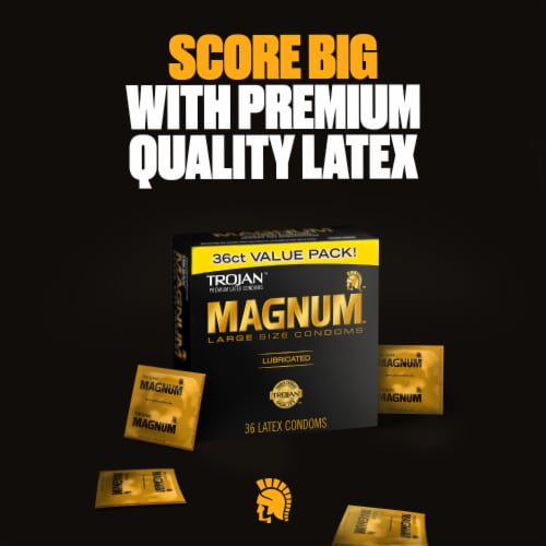 Trojan™ Magnum Lubricated Large Size Condoms Value Pack Perspective: right