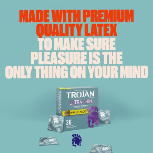 Trojan Ultra Thin Latex Condoms Perspective: right