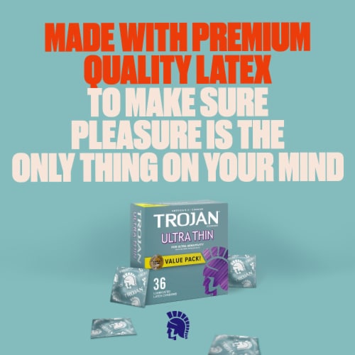 Trojan Ultra Thin Latex Condoms Perspective: right